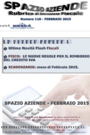 Spazio Aziende – Febbraio 2015 n. 110 » LE NUOVE REGOLE PER IL RIMBORSO DEL CREDITO IVA