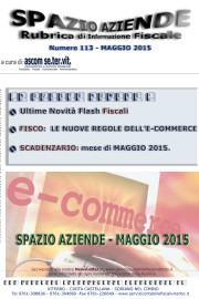 Spazio Aziende – Maggio 2015 n. 113 » LE NUOVE REGOLE DELL’E-COMMERCE