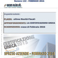 SPAZIO AZIENDE 122 FEBBRAIO 2016 - LA CERTIFICAZIONE UNICA