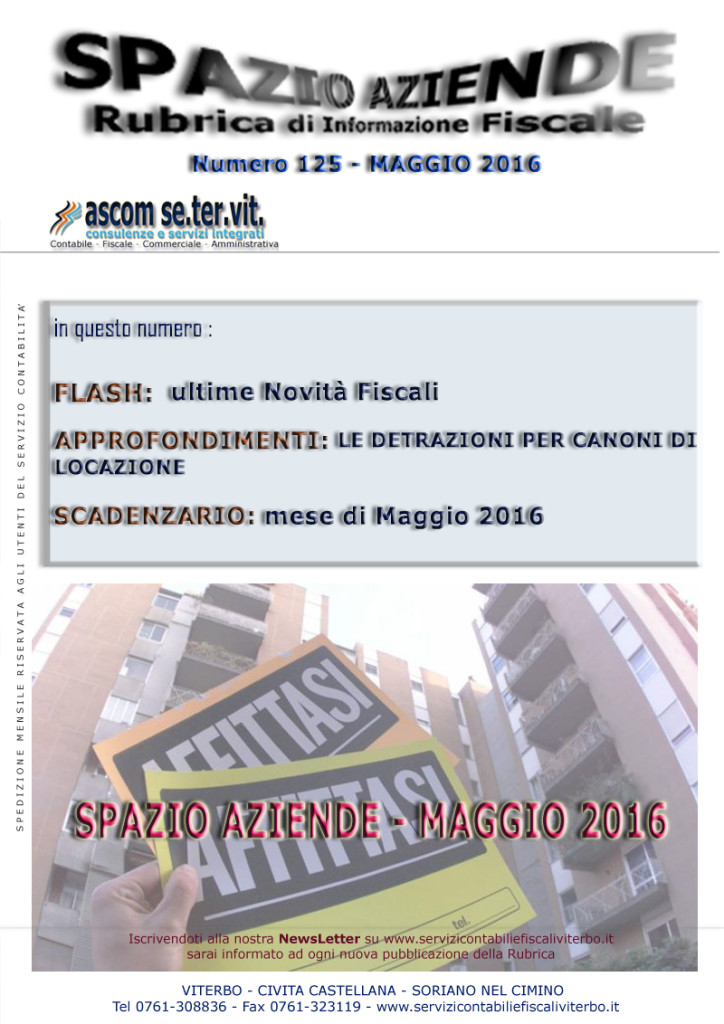 spazio aziende n. 125 - maggio 2016