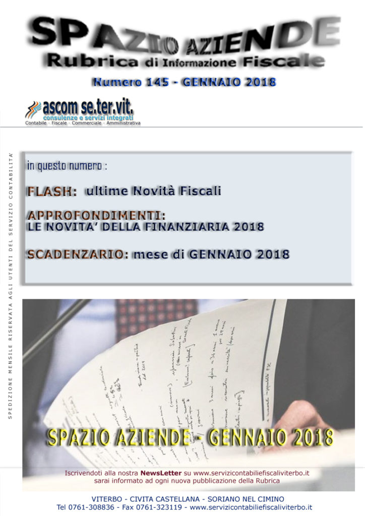 La legge di bilancio - finanzaria per il 2018