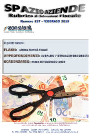 IL SALDO / STRALCIO DEI DEBITI « Spazio Aziende – n. 157 Febbraio 2019 »