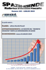 LE NOVITÀ DEL “DECRETO CRESCITA”  DOPO LA CONVERSIONE IN LEGGE – Spazio Aziende n. 162 Luglio 2019