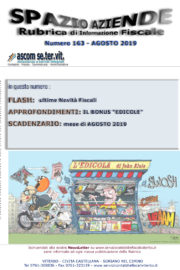 IL BONUS EDICOLE – Spazio Aziende n. 163 Agosto 2019